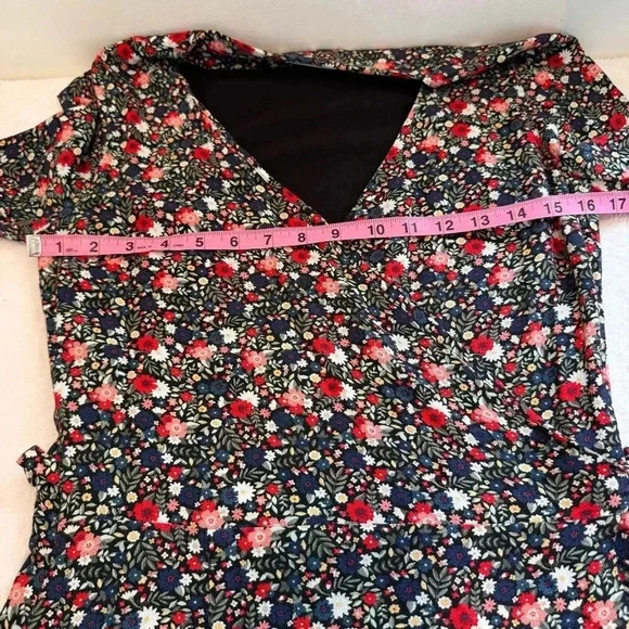 Sezane Wrap Floral Estelle‎ Mini Dress size size 38 - Picture 6 of 11